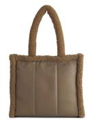 Aimeembg Shopper, Faux Fur Mix Shopper Taske Brown Markberg