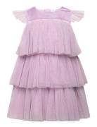 Dress Mesh Flounces Baby Doll Dresses & Skirts Dresses Partydresses Purple Lindex