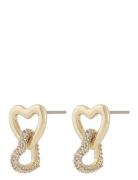 Brooklyn Short Pendant Ear Accessories Jewellery Earrings Studs Gold SNÖ Of Sweden