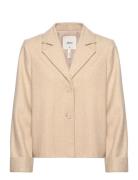 Objnicole L/S Wool Jacket Noos Uldjakke Jakke Beige Object