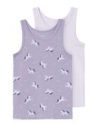 Nmftank Top 2P Lavender Unicorn Noos Night & Underwear Underwear Tops Purple Name It