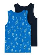 Nmmtank Top 2P Skydiver Space Noos Night & Underwear Underwear Tops Multi/patterned Name It