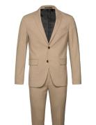 Plain Mens Suit - Normal Length Habit Beige Lindbergh