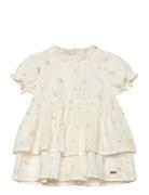 Dress Ss Aop W. Lining Dresses & Skirts Dresses Partydresses Cream Minymo