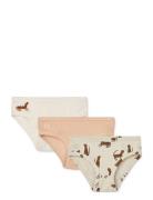 Nanette Printed Briefs 3-Pack Mix Night & Underwear Underwear Panties Pink Liewood