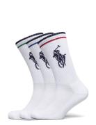 Big Pony Athletic Crew Sock 3-Pack Underwear Socks Regular Socks White Polo Ralph Lauren Underwear
