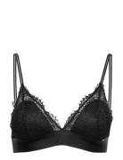 Bra Nora Triangle Bralette Lingerie Bras & Tops Soft Bras Bralette Black Lindex