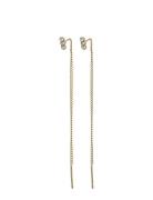 Titiana Crystal Earrings Ørestickere Smykker Gold Pilgrim