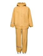 Basic Rainwear Set -Recycle Pu Outerwear Rainwear Rainwear Sets Yellow CeLaVi