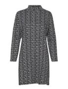 Dress Lo Dedicated Jacquard Knælang Kjole Black DEDICATED