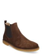 Booties - Flat - With Elastic Støvlet Chelsea Boot Brown ANGULUS