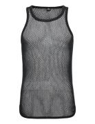 Dovre Wool Mesh Tank Top Underwear Night & Loungewear Pyjama Tops Black Dovre