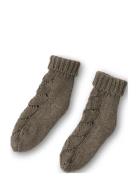 Ardette Knitted Pointelle Socks 22-24 Sokker Strømper Brown That's Mine