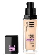 Maybelline New York Fit Me Luminous + Smooth Foundation 105 Natural Ivory Foundation Makeup Maybelline