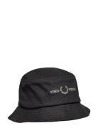 Graphic Twill Bucket Hat Accessories Headwear Bucket Hats Black Fred Perry