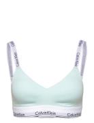 Lght Lined Bralette  Lingerie Bras & Tops Soft Bras Tank Top Bras Green Calvin Klein