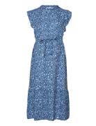 Mldee Lia S/L Wo Midi Dress 2F A. Dresses & Skirts Dresses Casual Dresses Sleeveless Casual Dresses Blue Mamalicious