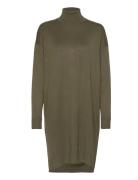 Srlea Rollneck Dress Knit Knælang Kjole Green Soft Rebels