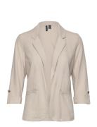 Vmjesmilo 3/4 Loose Blazer Wvn Ga Noos Blazers Single Breasted Blazers Cream Vero Moda