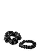 Vegan Scrunchie Big And Small 2Pack Accessories Hair Accessories Scrunchies Black Corinne