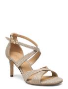 Kinsley Sandal Sandal Med Hæl Gold Michael Kors