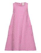 Ruutu Dress Dresses & Skirts Dresses Casual Dresses Sleeveless Casual Dresses Pink Ma-ia Family