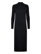 Women Dresses Flat Knitted Kneelength Knælang Kjole Black Esprit Casual