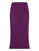 Vistara Hw Midi Skirt /B Knælang Nederdel Purple Vila