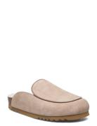 Sl Fae Piping Suede Taupe Shoes Mules & Slip-ins Flat Mules Beige Scholl