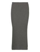 Cotton Knit Pencil Skirt Pencilnederdel Nederdel Grey Lauren Ralph Lauren