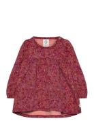 Petit Blossom L/S Dress Baby Dresses & Skirts Dresses Casual Dresses Long-sleeved Casual Dresses Red Müsli By Green Cotton