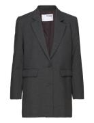 Slfrita Ls Relaxed Blazer Dgm Noos Blazers Single Breasted Blazers Grey Selected Femme