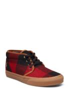 Keaton Buffalo Check Wool Chukka High-top Sneakers Red Polo Ralph Lauren