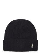Wool Blend-Wool Cash Cuff Hat Accessories Headwear Beanies Black Polo Ralph Lauren