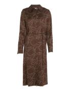 Viscose Twill Shirt Dress Dresses Shirt Dresses Brown Calvin Klein