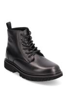 Eva Mid Lace Up Boot Lth Wl Wn Shoes Boots Ankle Boots Laced Boots Black Calvin Klein