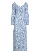 Yuliana Midi Dress Knælang Kjole Blue Faithfull The Brand