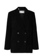 Slftinni Ls Relaxed Blazer Noos Blazers Double Breasted Blazers Black Selected Femme