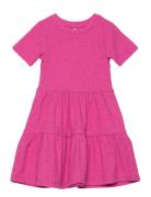 Kmgnella S/S Dress Jrs Dresses & Skirts Dresses Casual Dresses Short-sleeved Casual Dresses Pink Kids Only