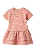 Jersey Dress S/S Johanna Dresses & Skirts Dresses Casual Dresses Short-sleeved Casual Dresses Pink Wheat