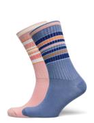 Hilma Cotta Sock 2 Pack Lingerie Socks Regular Socks Blue Becksöndergaard