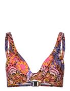 Santiago Nights Uw High Apex Bikini Top Swimwear Bikinis Bikini Tops Wired Bikinitops Multi/patterned Freya