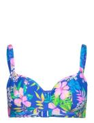 Hot Tropics Uw Sweetheart Bikini Top Swimwear Bikinis Bikini Tops Wired Bikinitops Blue Freya