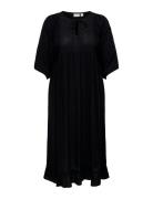 Careleanor Life 2/4 Calf Dress Wvn Knælang Kjole Black ONLY Carmakoma