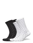 Sock 4 P Dots And Stripes Lingerie Socks Regular Socks Black Lindex