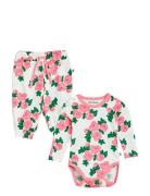 Roses Aop Baby Set Sets Sets With Body Pink Mini Rodini
