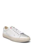 Longwood Distressed Leather Sneaker Low-top Sneakers White Polo Ralph Lauren