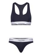 Unlined Bra Set Lingerie Bras & Tops Soft Bras Bralette Navy Calvin Klein