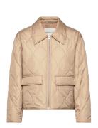 Quilted Collared Jacket Quiltet Jakke Beige GANT