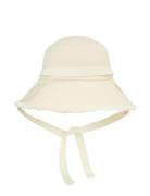 Logo Strap Wide Brim Canvas Hat Accessories Headwear Bucket Hats Beige Calvin Klein